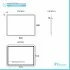 Scheda tecnica specchiera bagno 80x60 reversibile completa di cornice a LED