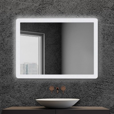 Specchio bagno con luci LED 60x80 cm reversibile completo di cornice luminosa