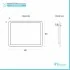 Scheda tecnica specchio bagno con luci LED 60x80 cm reversibile completo di cornice luminosa