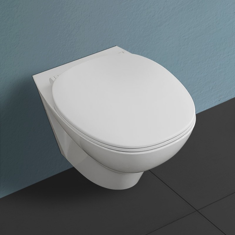 WC sospeso rimless serie Morning scarico parete in ceramica bianco