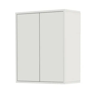 Pensile bagno 60 cm bianco lucido linea Way 2 ante apertura push