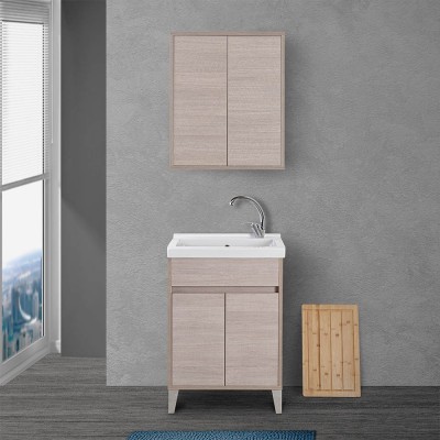 Pensile bagno 2 ante e vani a giorno legno vendita online 60x72