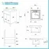 Scheda tecnica mobile lavatoio 60x50 cm linea Way rovere scuro con vasca, asse e kit di scarico