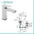 Scheda tecnica miscelatore lavabo serie Italia in ottone cromato