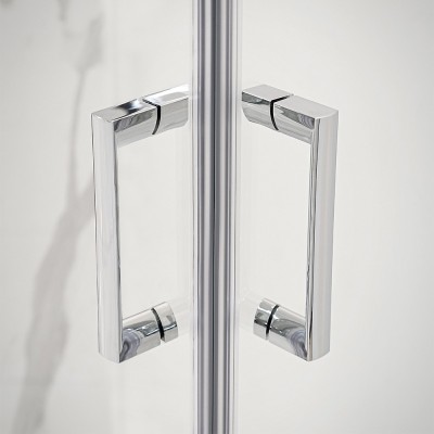Cabina doccia 80x140 cm serie Icon con maniglia in abs cromato