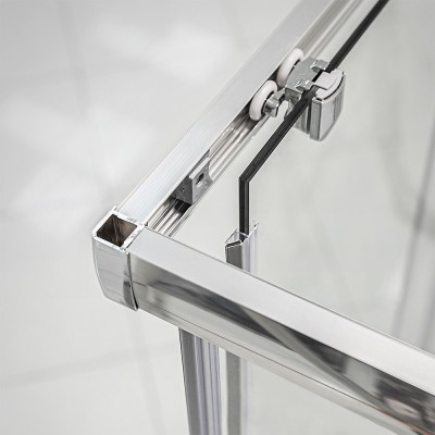Profilo in alluminio cromato del box doccia 70x140 cm serie Icon