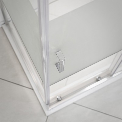 Cabina doccia 80x140 cm serie Icon con maniglia in abs cromo