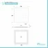 Scheda tecnica soffione doccia slim quadrato 20x20 cm in acciaio Cromato