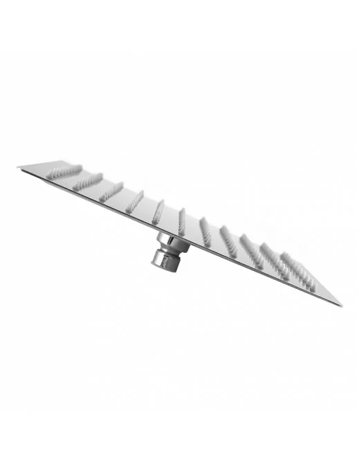 Soffione Doccia Fisso 20cm A Pioggia - Singing Rain, Quadrato, 144 Ugelli In Silicone, Cromato, Attacco Universale G1/2