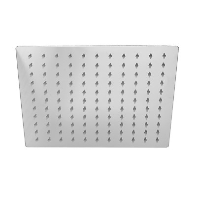 Soffione doccia ultraslim quadrato 25x25 cm in acciaio cromo