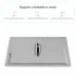 Soffione doccia slim quadrato 25x25 cm con supporto orientabile a snodo