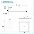 Set doccia quadrato cromo braccio 30 cm + soffione 20x20 cm acciaio