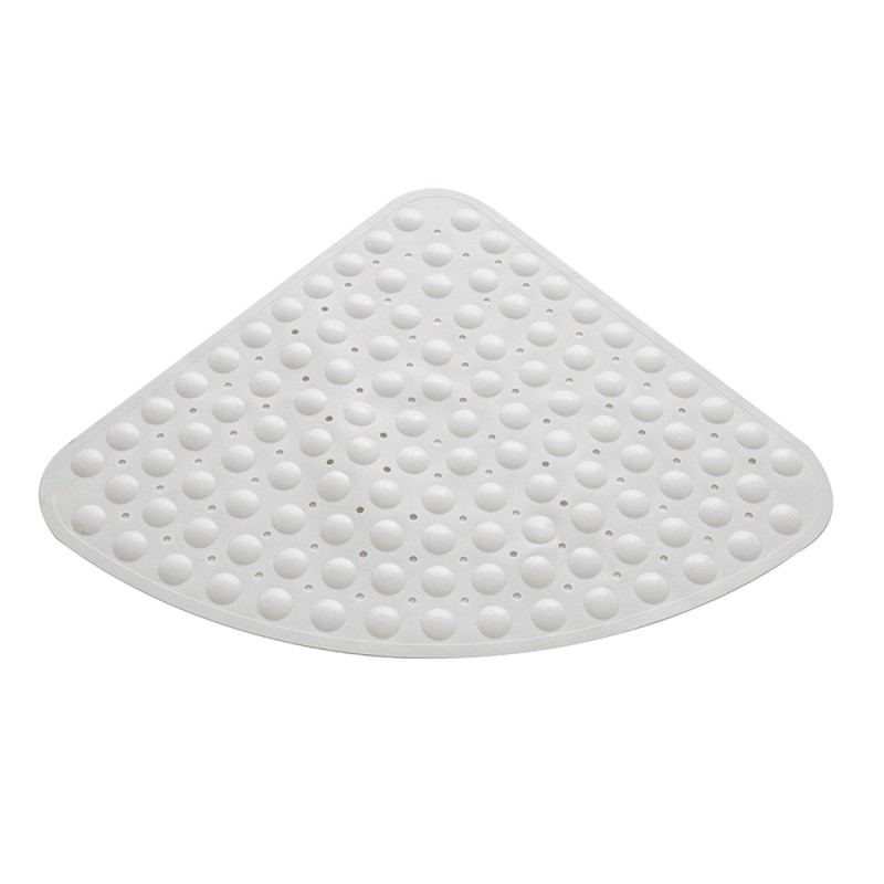 Tappeto antiscivolo angolare in PVC bianco 54x54 cm