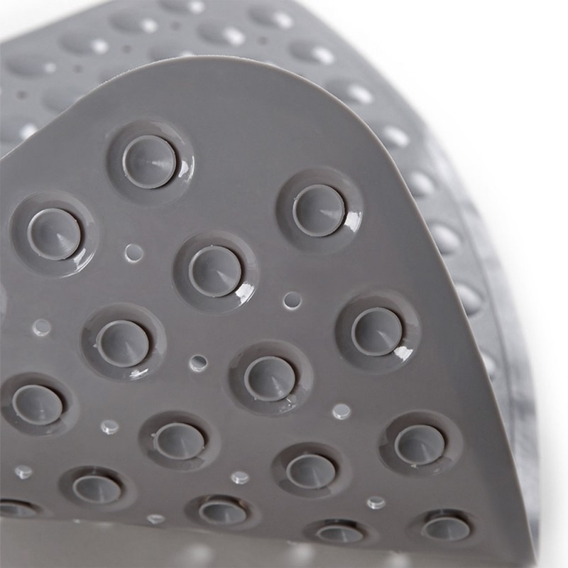 antimuffa Grigio Inbagno Tappeto Doccia Antiscivolo Triangolare in Gomma angolare 54x54 cm con 114 Ventose 