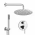 Set doccia tondo Essenza con braccio 40 cm + soffione 25 cm + miscelatore + kit doccia