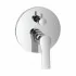 Rubinetto doccia a muro con deviatore a 2 vie in ottone cromato del set Flat