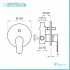 Caratteristiche tecniche miscelatore doccia a incasso con deviatore a 2 vie del set Ecostyle