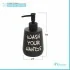 Set accessori linea Wash con 2 Dispenser portaspazzolini nero con scritte