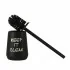 Portascopino da appoggio linea Wash in ceramica nero opaco con scritte
