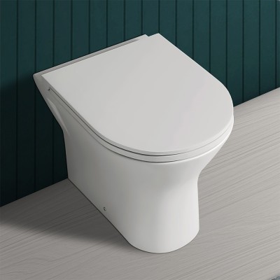 Water filomuro serie Feeling senza brida in ceramica bianco matt