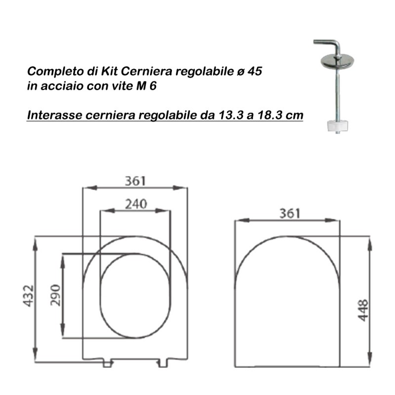 Sedile copriwater compatibile pozzi ginori alfeo 3 pz po001760 | Ricambi Bagno Barbetta