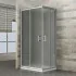 Box Doccia 80x100 cm porte scorrevoli in cristallo opaco