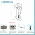 Specifiche tecniche Asciugatore mani elettrico 1450W funzionamento automatico salvaspazio grigio