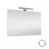 Specchio bagno 50x70 cm reversibile con lampada LED fredda 
