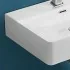 Lavabo bagno sospeso rettangolare 50x42 cm in ceramica bianco lucido