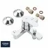 Miscelatore vasca e doccia GROHE BauEdge in ottone cromato