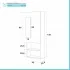 Pensile Bagno stile Industrial Sospeso H. 135 Rovere Effetto Legno
