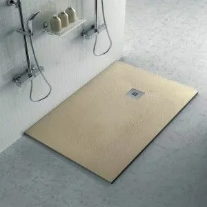 Piatto doccia su misura 70x130 Karen in resina beige effetto pietra