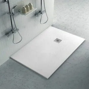 Piatto doccia in resina 80x120 rettangolare Karen bianco pietra