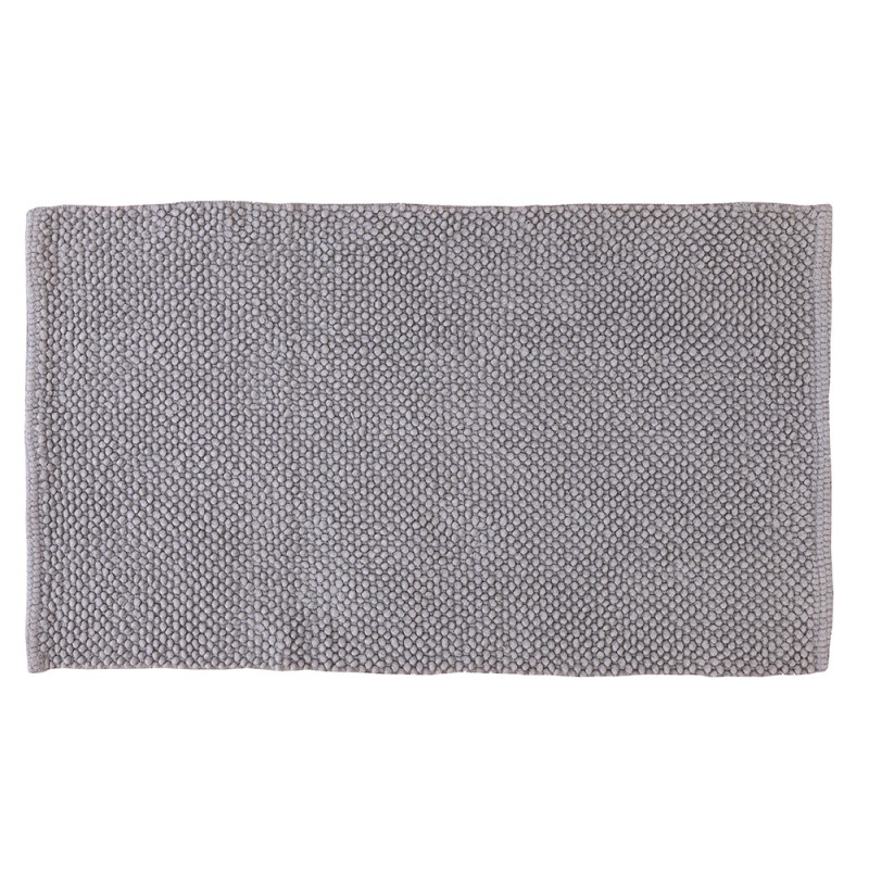 Tappeto in Cotone Grigio Tappeto Grigio In Cotone 100% 60x100 Cm Arredo Bagno Moderno