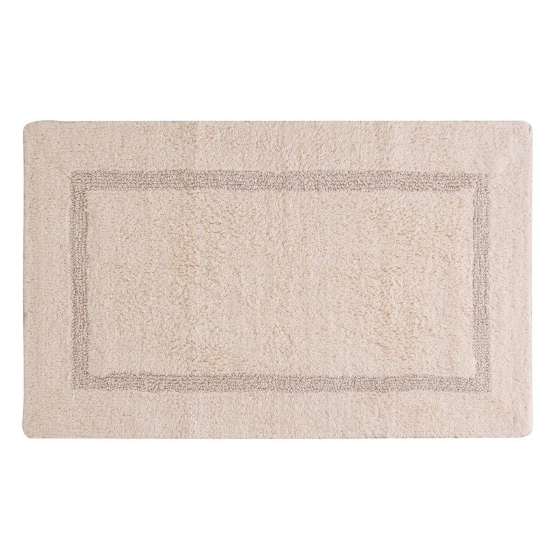tappeto cotone antiscivolo bagno Tappeto in Cotone 100% con Antiscivolo 50x80 Ecru