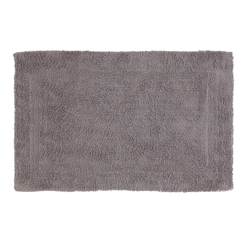 Tappeto In Cotone 100% Con Antiscivolo 60x100 cm Grigio Tappeto In Cotone 100% Con Antiscivolo 60x100 cm Grigio