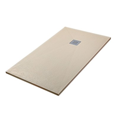 Piatto doccia in resina 80x80 Karen riducibile pietra tortora