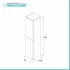 Scheda tecnica colonna bagno sospesa bianco opaco 2 ante reversibili serie Melody