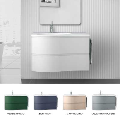 Disponibili colorazioni differenti del mobile bagno sospeso 90 Melody