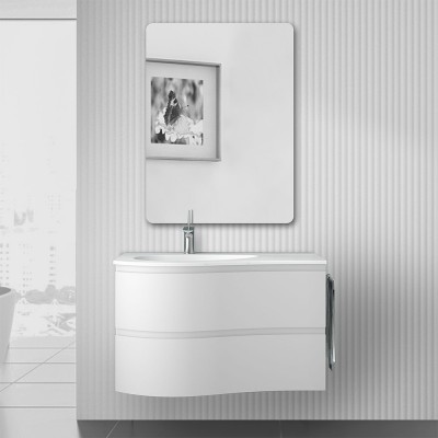 Composizione bagno sospesa Melody 90 bianco opaco