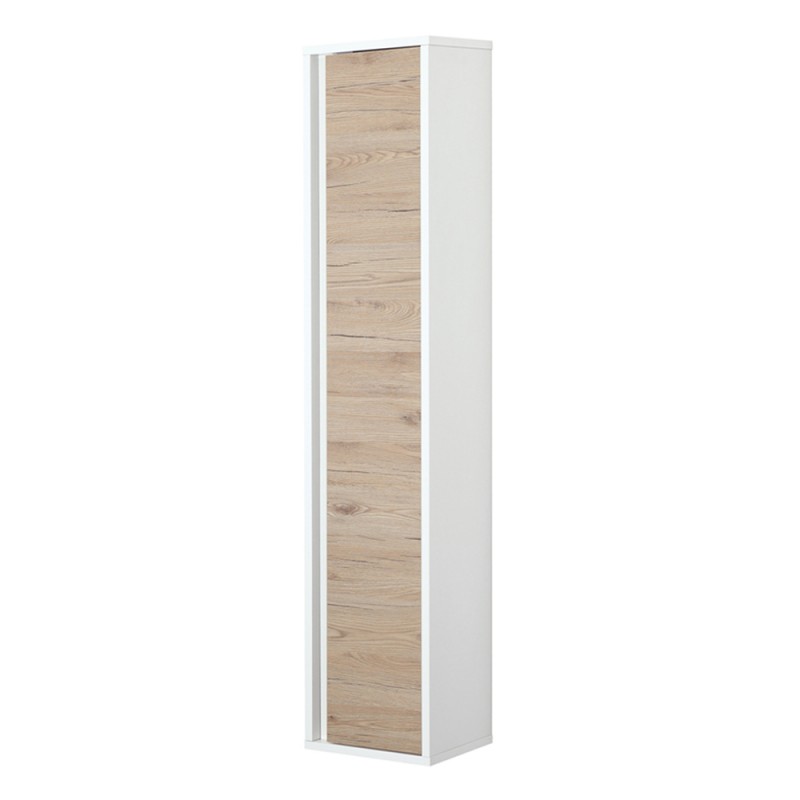 Pensile bagno rovere di bordeaux Colonna bagno sospesa Duble H. 150 cm rovere africa con anta reversibile