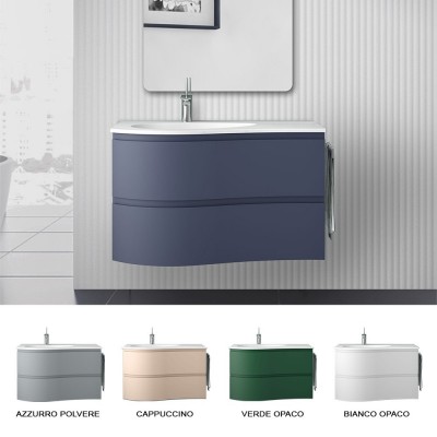 Disponibili colorazioni differenti del mobile bagno sospeso 90 Melody