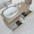 Lavabo da appoggio ovale in ceramica 61,5 x 42,5 cm bianco lucido