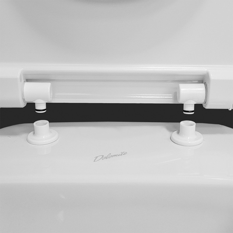 COMPLETO di ciambella e cerniere regolabili in Duroplast bianco Copriwater compatibile Dolomite Gemma 2 