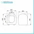 Scheda tecnica copriwater compatibile wc Ideal Standard serie Tesi New chiusura standard