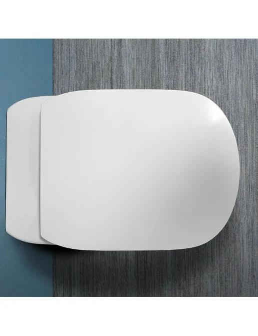 Copriwater HYDRO HOME Per Ideal Standard Tesi - Termoindurente Bianco, Cerniere Inox Fisse, Montaggio Rapido