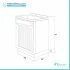Scheda tecnica mobile lavatoio 60x60 bianco con serranda vasca e asse strofinatoio
