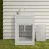 Mobile lavatoio lavanderia 60x60 cm bianco con serrandina orizzontale completo di vasca e asse lavapanni