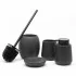 Dispenser sapone liquido compatibile con gli altri accessori bagno in ceramica nero effetto glitter