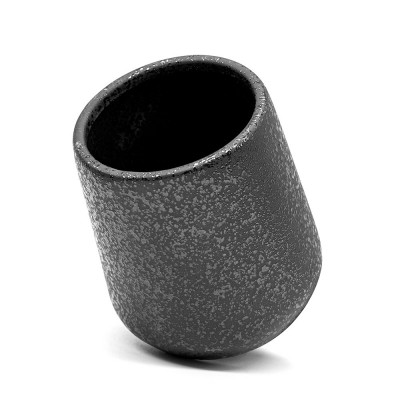 Bicchiere portaspazzolini in ceramica nero con effetto glitter